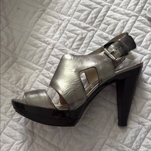 MICHAEL Michael Kors Silver Heels with Platform Sole